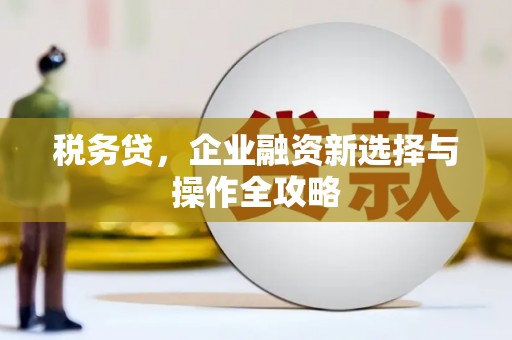 安福税务贷，企业融资新选择与操作全攻略