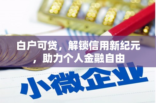 安福白户可贷，解锁信用新纪元，助力个人金融自由