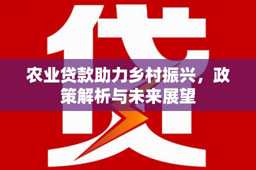 安福农业贷款助力乡村振兴，政策解析与未来展望