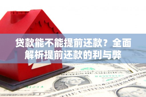 安福贷款能不能提前还款？全面解析提前还款的利与弊