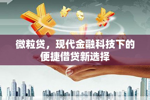 安福微粒贷，现代金融科技下的便捷借贷新选择