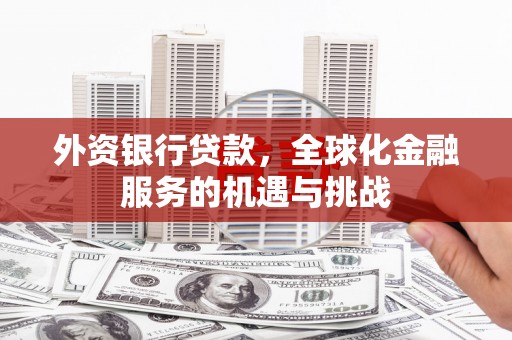 安福外资银行贷款，全球化金融服务的机遇与挑战