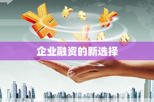 安福企业融资的新选择