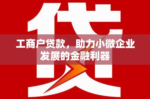 安福工商户贷款，助力小微企业发展的金融利器